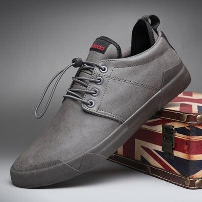 Chaussures décontractées en cuir à lacets pour hommes - Turbon Confort Orthopédique