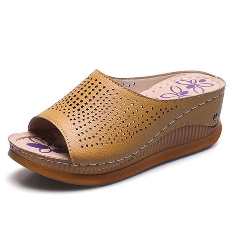 Sandales Talons compensés confortables pour femmes - Ceyano Confort Orthopédique