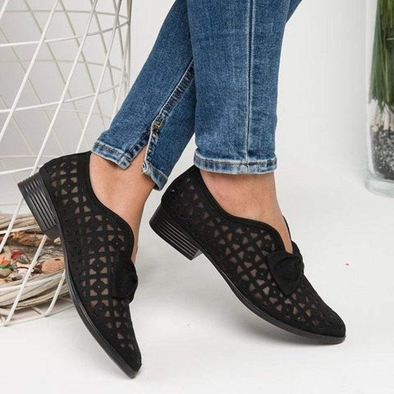 Chaussures plates à bout pointu pour Femmes - Bowtie Confort Orthopédique