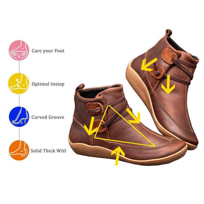 Chaussures orthopédiques d'automne et d'hiver, de couleur unie pour femmes - Krisy Confort Orthopédique