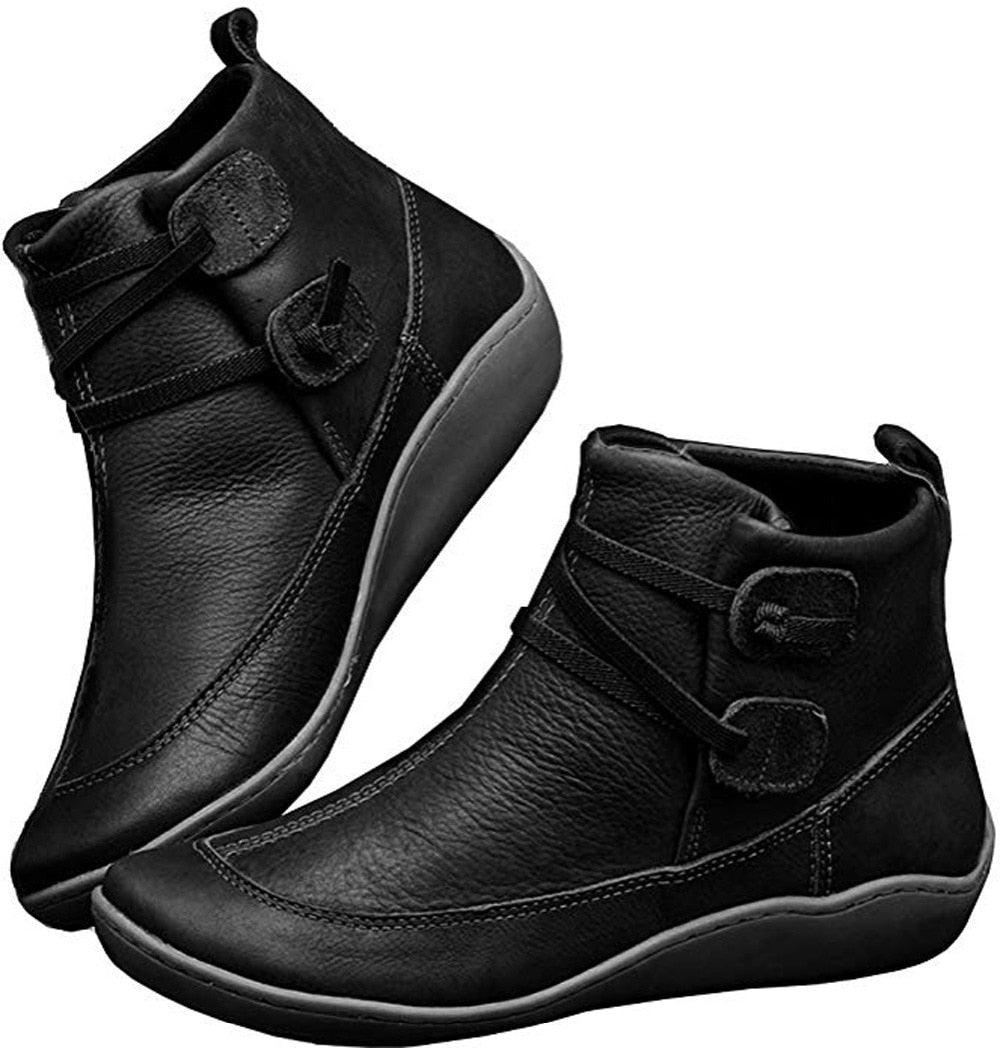 Chaussures orthopédiques d'automne et d'hiver, de couleur unie pour femmes - Krisy Confort Orthopédique