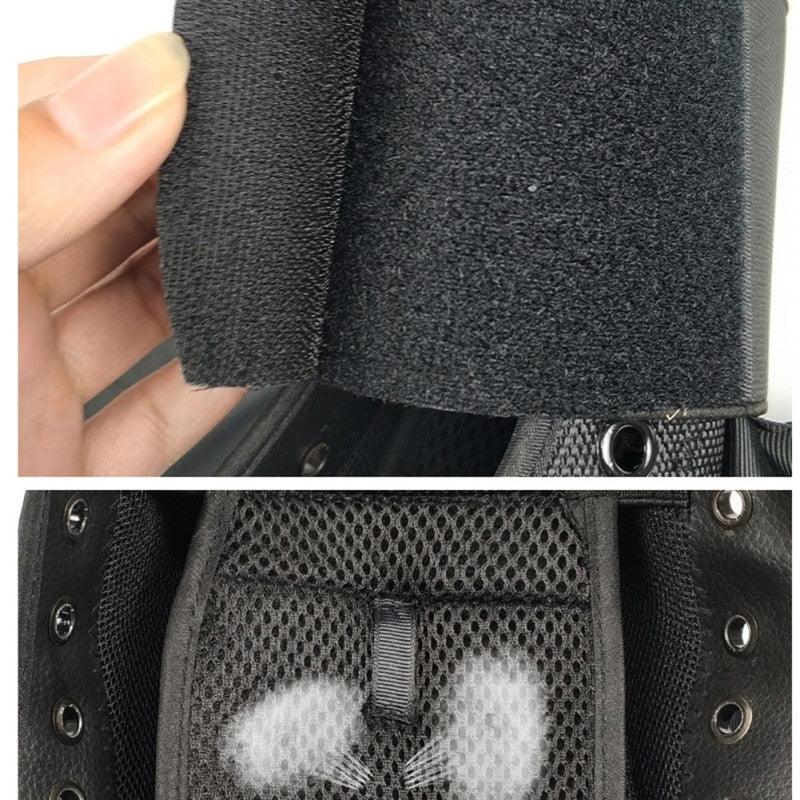 Attelle Cheville FlexiGuard – détail de la sangle en velcro et doublure en Mesh, montrant la texture et la respirabilité du matériau.