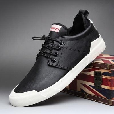 Chaussures décontractées en cuir à lacets pour hommes - Turbon Confort Orthopédique