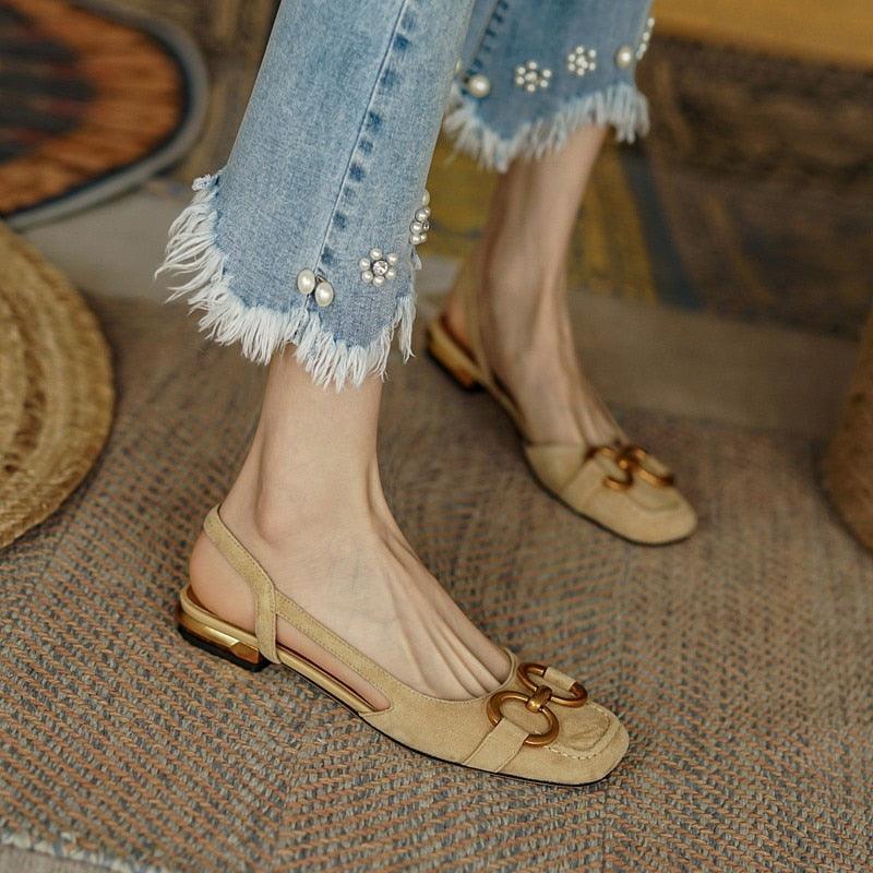 Sandales à Talons Bas pour Femme - Zenya Confort Orthopédique