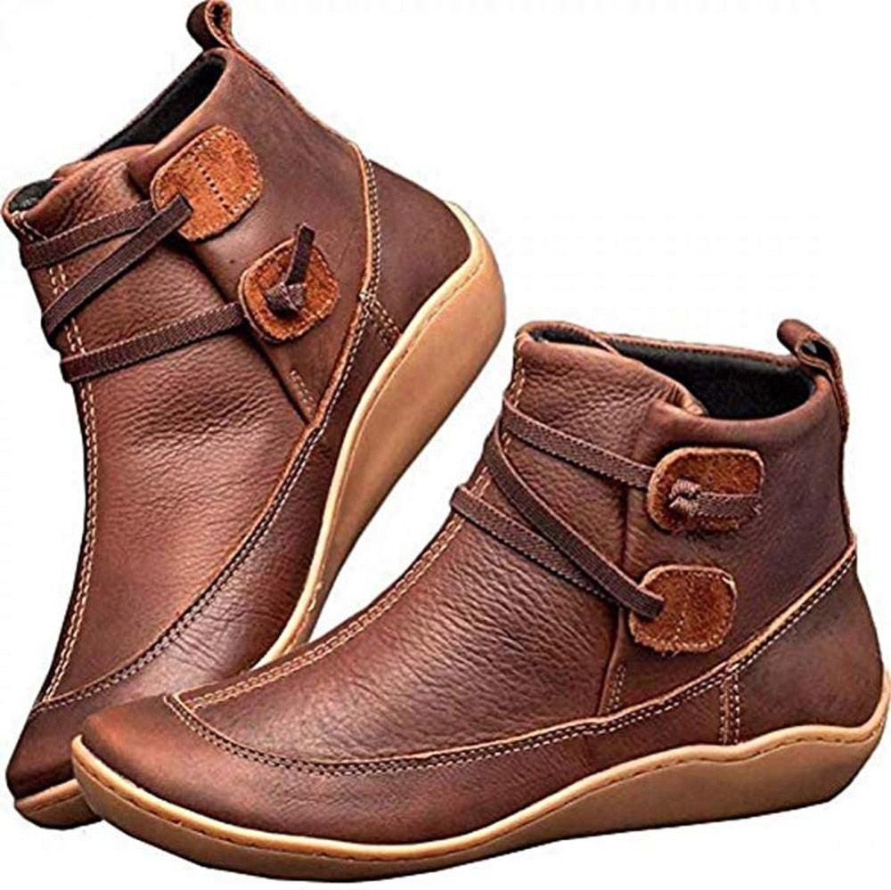 Chaussures orthopédiques d'automne et d'hiver, de couleur unie pour femmes - Krisy Confort Orthopédique
