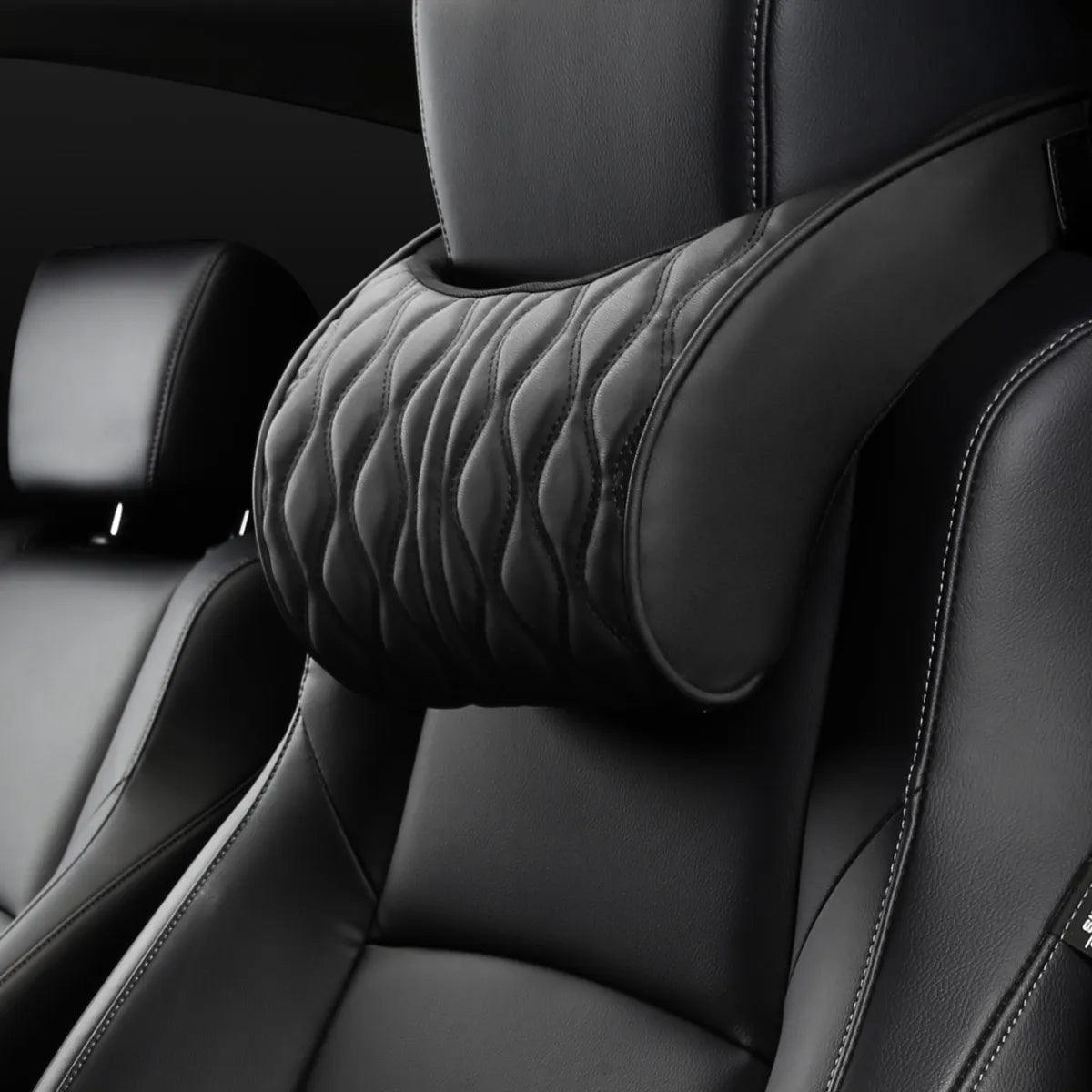 Oreiller de cou de voiture en cuir PU Confort Orthopédique
