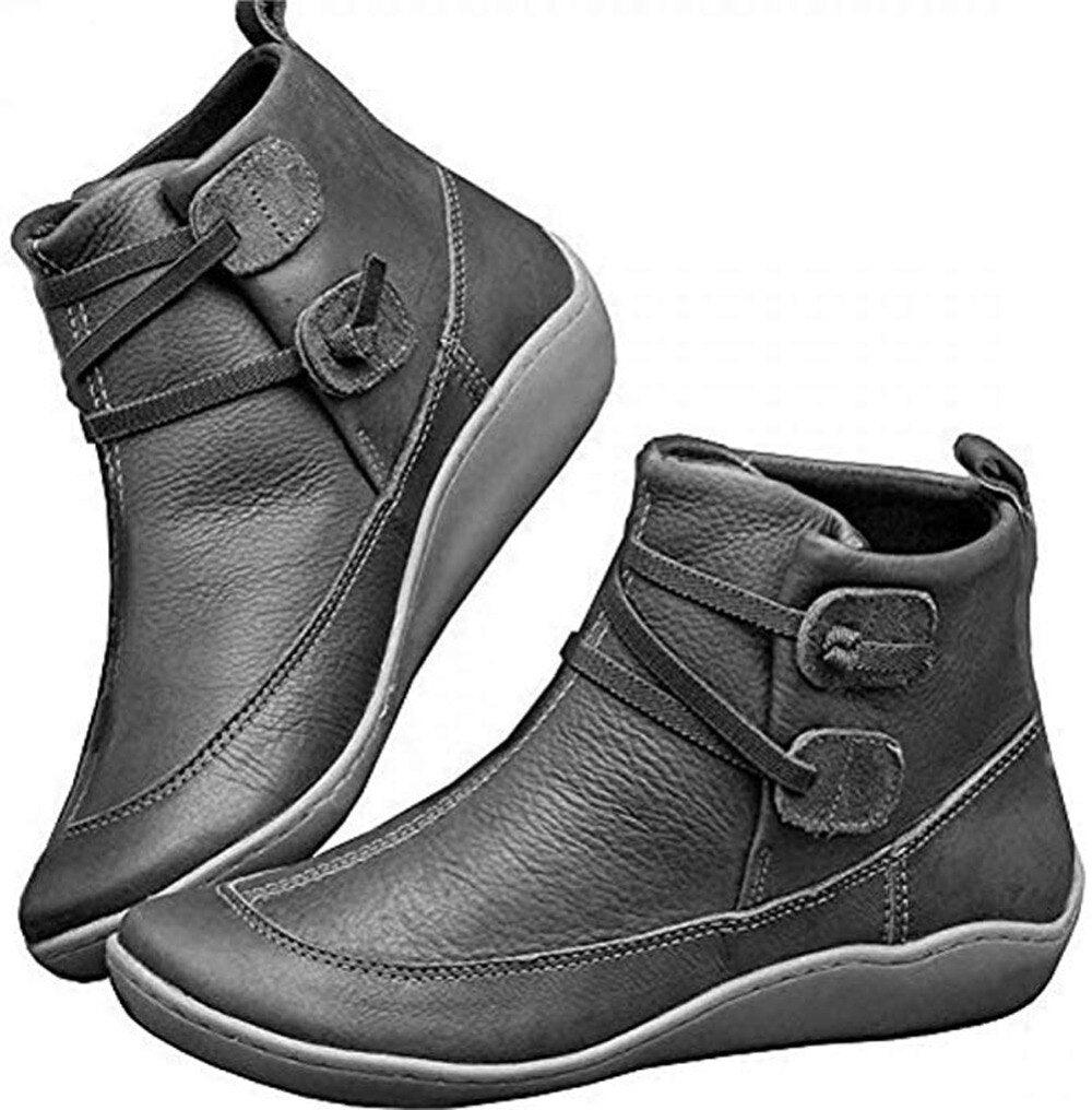 Chaussures orthopédiques d'automne et d'hiver, de couleur unie pour femmes - Krisy Confort Orthopédique