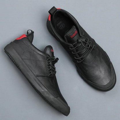 Chaussures décontractées en cuir à lacets pour hommes - Turbon Confort Orthopédique