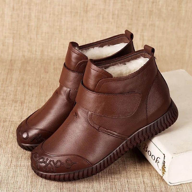 Chaussures Orthopédique de rinçage en cuir pour femmes Confort Orthopédique