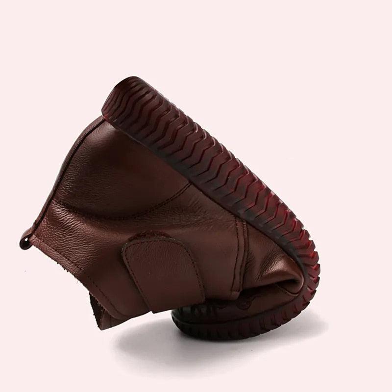 Chaussures Orthopédique de rinçage en cuir pour femmes Confort Orthopédique