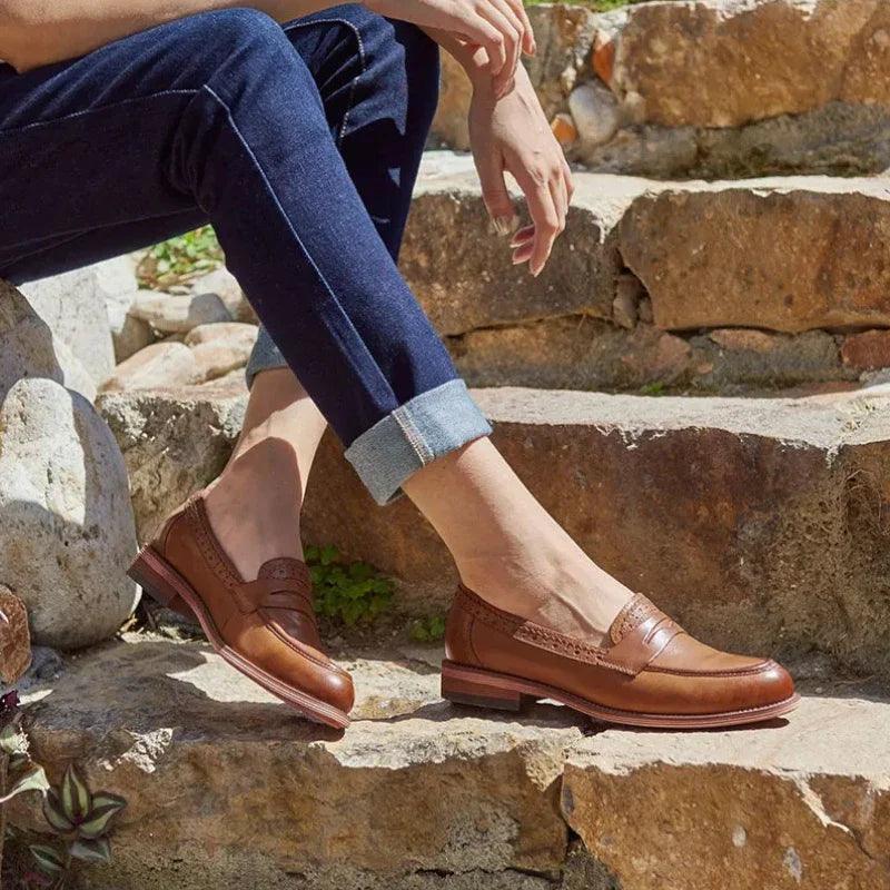 IRÈNE - Mocassins en cuir Confort Orthopédique