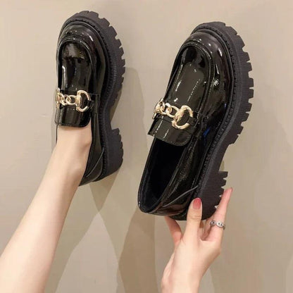 ROXANNE - Mocassins noirs à mors Confort Orthopédique