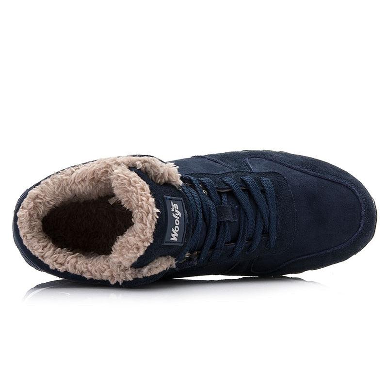 Chaussures  de sport en fourrure noir, bleu pour hommes et femmes - Zapatillas Confort Orthopédique