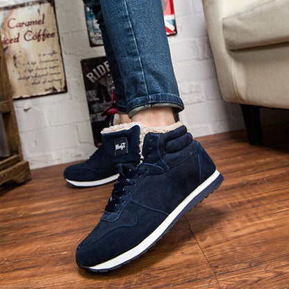 Chaussures  de sport en fourrure noir, bleu pour hommes et femmes - Zapatillas Confort Orthopédique