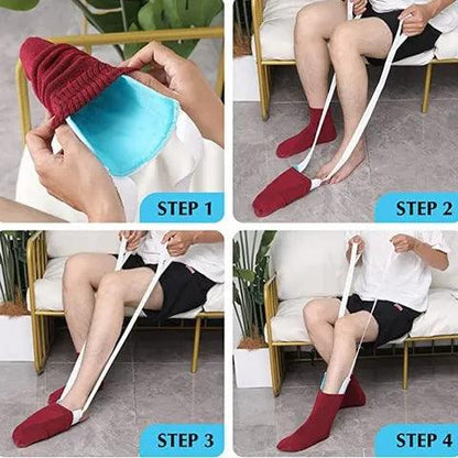 Enfile Chaussette Outil Flexible d'Aide - Confort Orthopédique