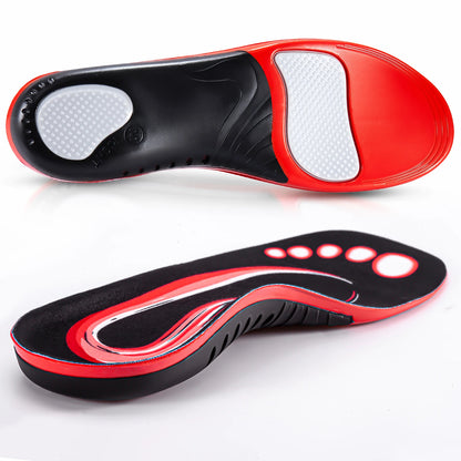 Collection Mode - Semelles orthopédiques respirantes avec absorption des – semelle intérieure rouge et noire avec motifs ergonomiques