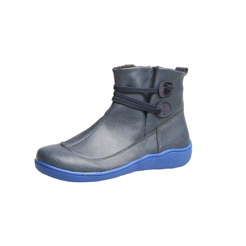Chaussures orthopédiques d'automne et d'hiver, de couleur unie pour femmes - Krisy Confort Orthopédique