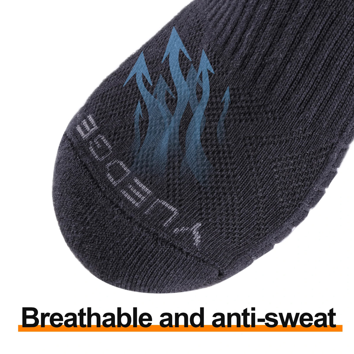 Chaussette chaussure de sécurité - Coton respirant pour un confort optimal - 5 Paires Noir / XXL 44-46