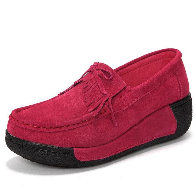 Chaussures orthopédiques à plate-forme de couture pour femmes - Coussy Confort Orthopédique