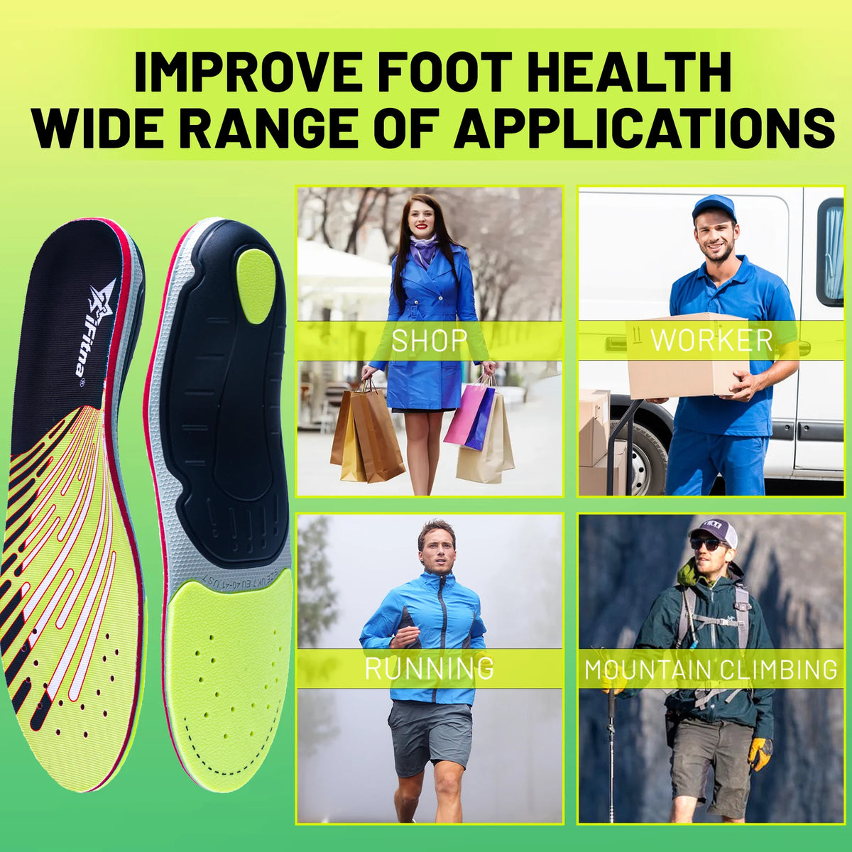 Collection Mode - Semelles orthopédiques confort pour pieds plats et – vue produit 4