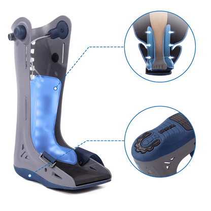 Attelle Botte de marche VELPEAU – vue détaillée montrant le rembourrage intérieur et la semelle antidérapante pour un soutien optimal