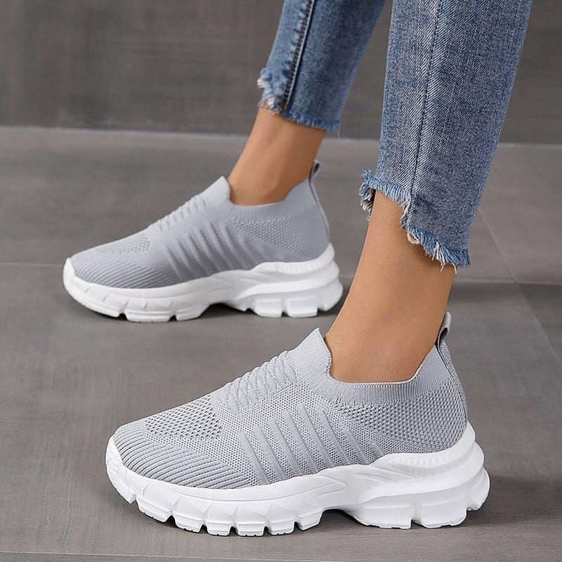 Chaussures orthopédiques tricotées en maille pour femmes - Swerty Confort Orthopédique