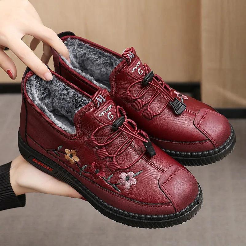 Chaussures orthopédiques femme en fourrure - Skully Confort Orthopédique