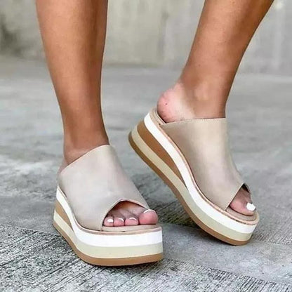 Sandales ouvertes compensées pour femmes - Furlan Confort Orthopédique