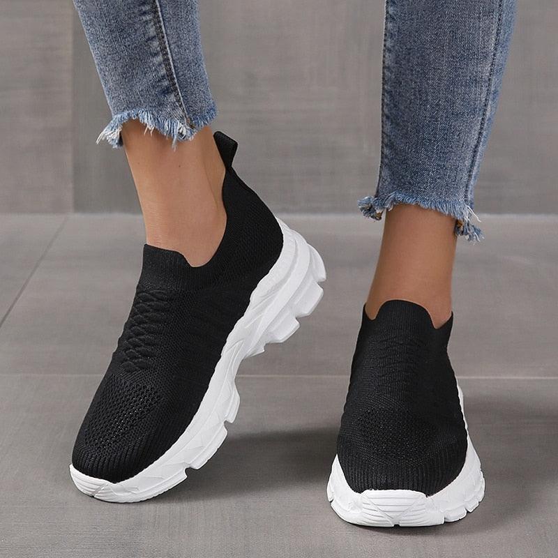 Chaussures orthopédiques tricotées en maille pour femmes - Swerty Confort Orthopédique