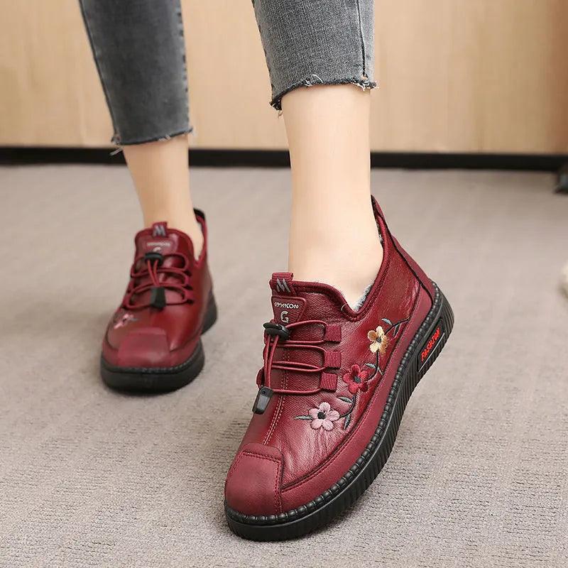 Chaussures orthopédiques femme en fourrure - Skully Confort Orthopédique