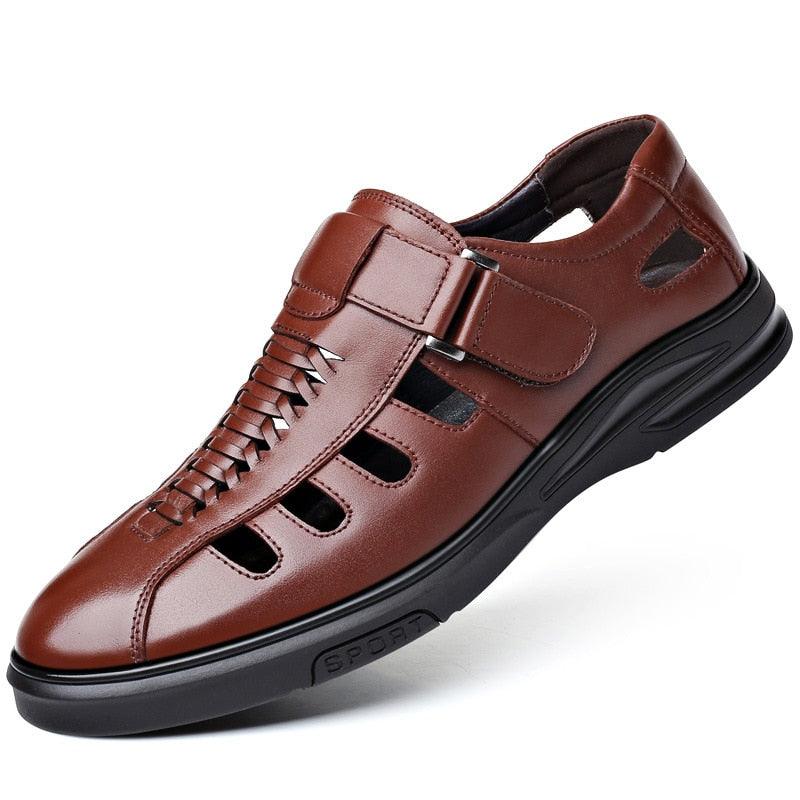 Sandales en cuir décontractées pour Hommes - Questy Confort Orthopédique