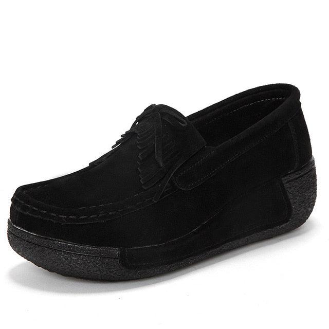 Chaussures orthopédiques à plate-forme de couture pour femmes - Coussy Confort Orthopédique