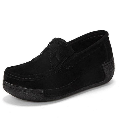 Chaussures orthopédiques à plate-forme de couture pour femmes - Coussy Confort Orthopédique