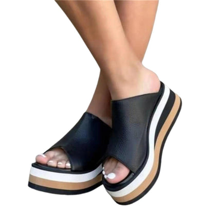 Sandales ouvertes compensées pour femmes - Furlan Confort Orthopédique