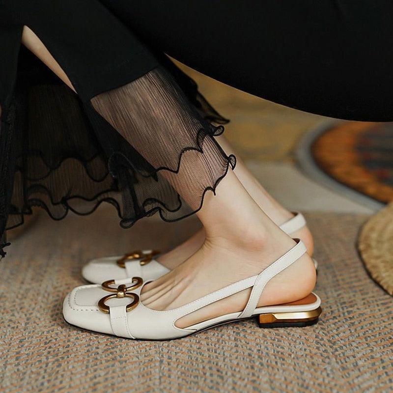 Sandales à Talons Bas pour Femme - Zenya Confort Orthopédique