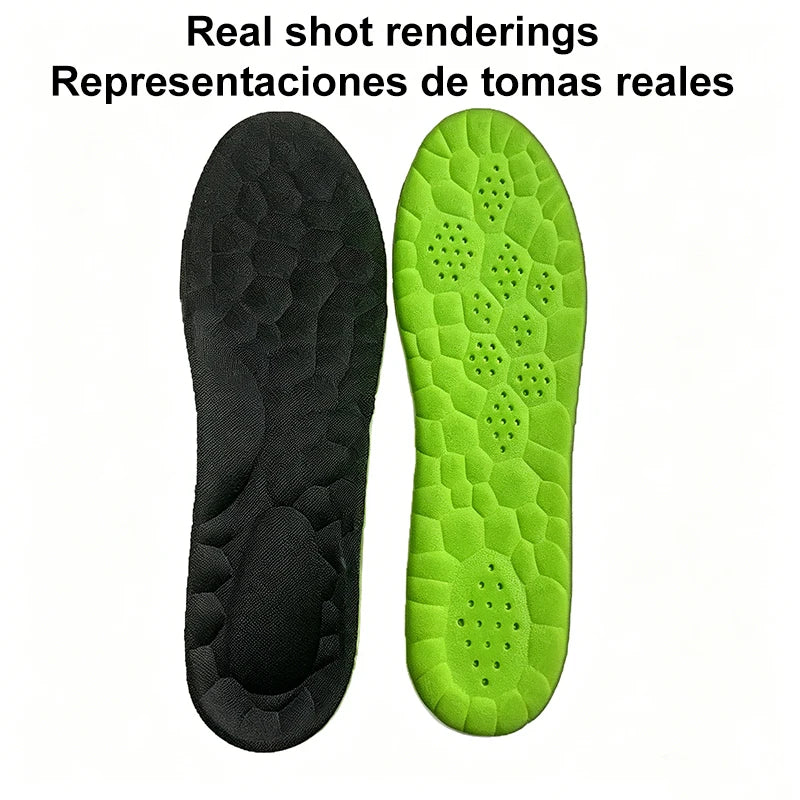 Collection Mode - Semelles orthopédiques respirantes avec absorption des – vue générale des semelles avec textures en relief et perforations