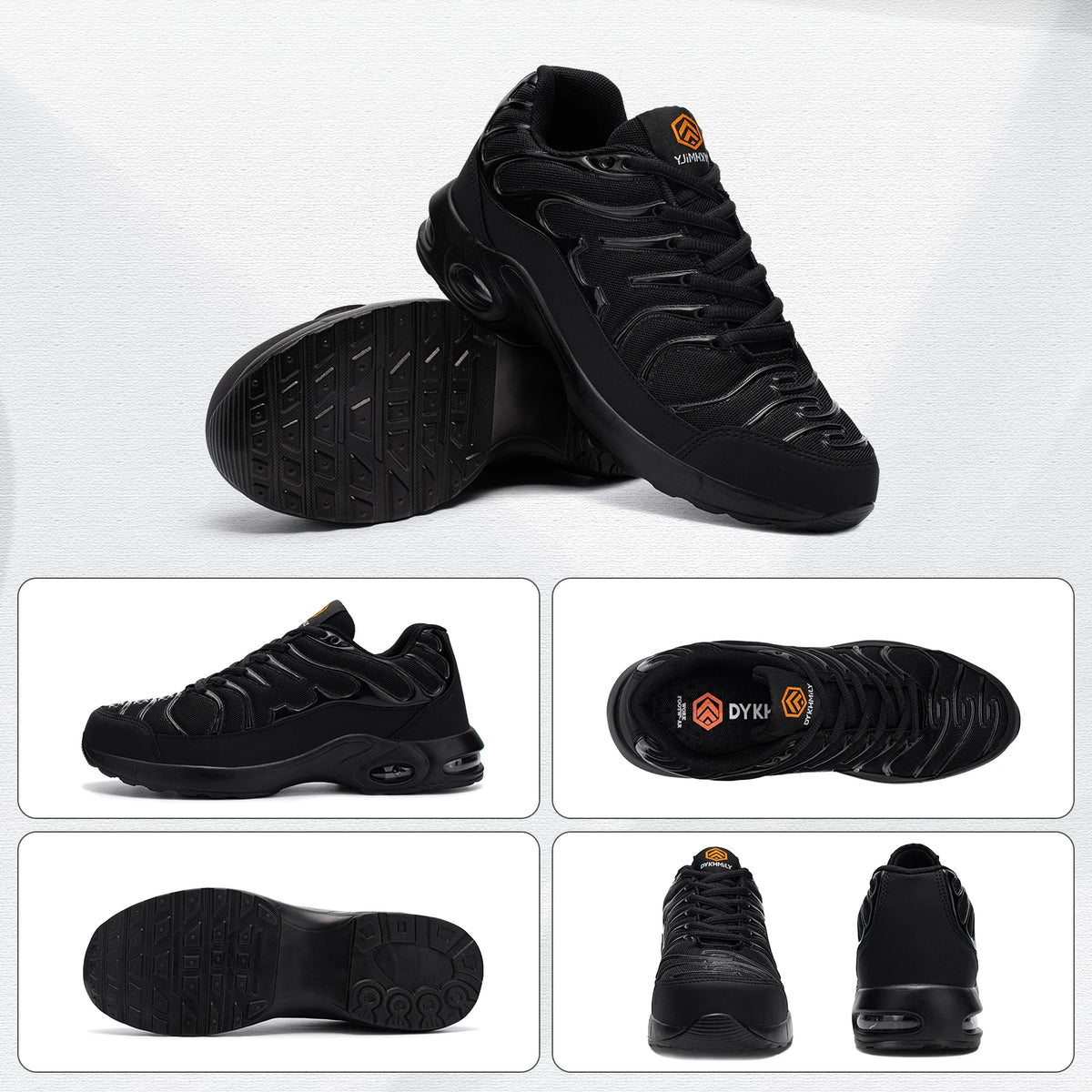 Chaussures de sécurité orthopédiques - Style Tn requin noir et confort opti - Noir / 45