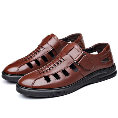 Sandales en cuir décontractées pour Hommes - Questy Confort Orthopédique