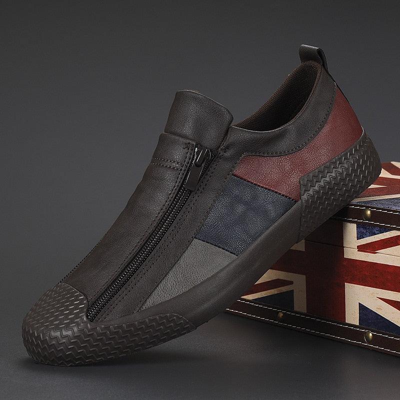 Chaussures décontractées en cuir faites à la main pour hommes - Piko Confort Orthopédique