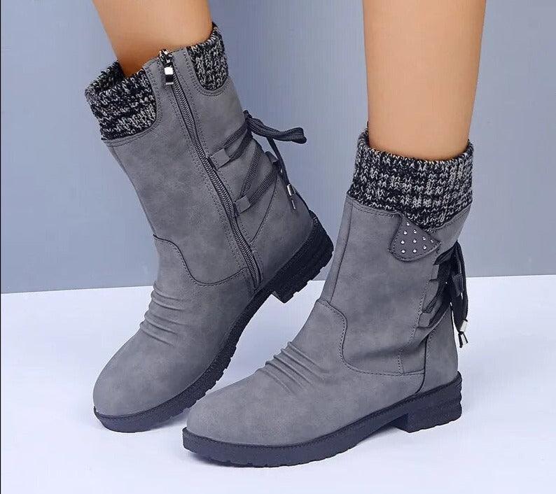 Bottes femmes en daim Tellot Confort Orthopédique