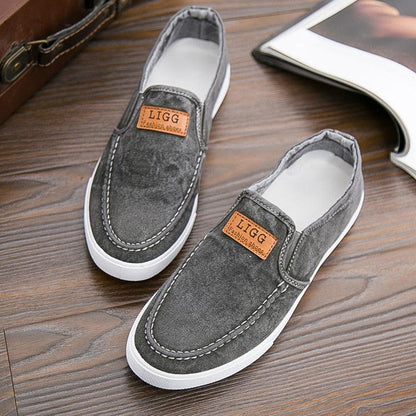Chaussures décontractées respirantes en toile et Denim pour hommes - Jappy Confort Orthopédique