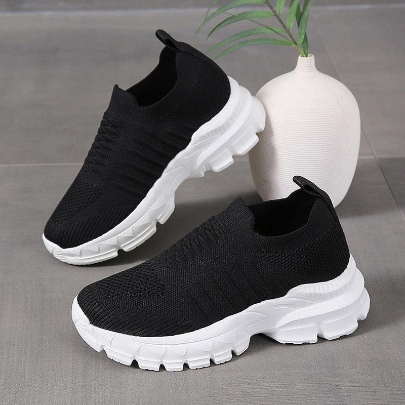 Chaussures orthopédiques tricotées en maille pour femmes - Swerty Confort Orthopédique