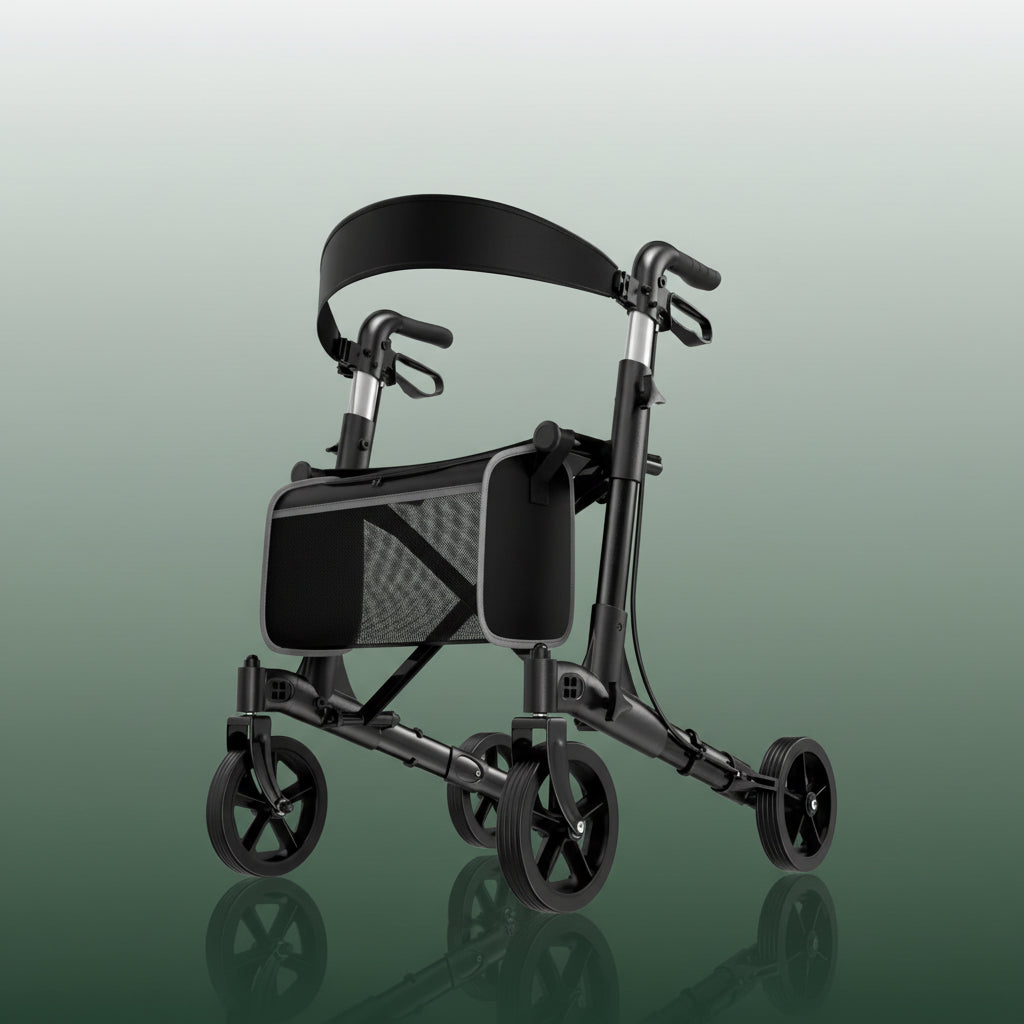 Déambulateur Rollator Tout-Terrain Confort - Noir