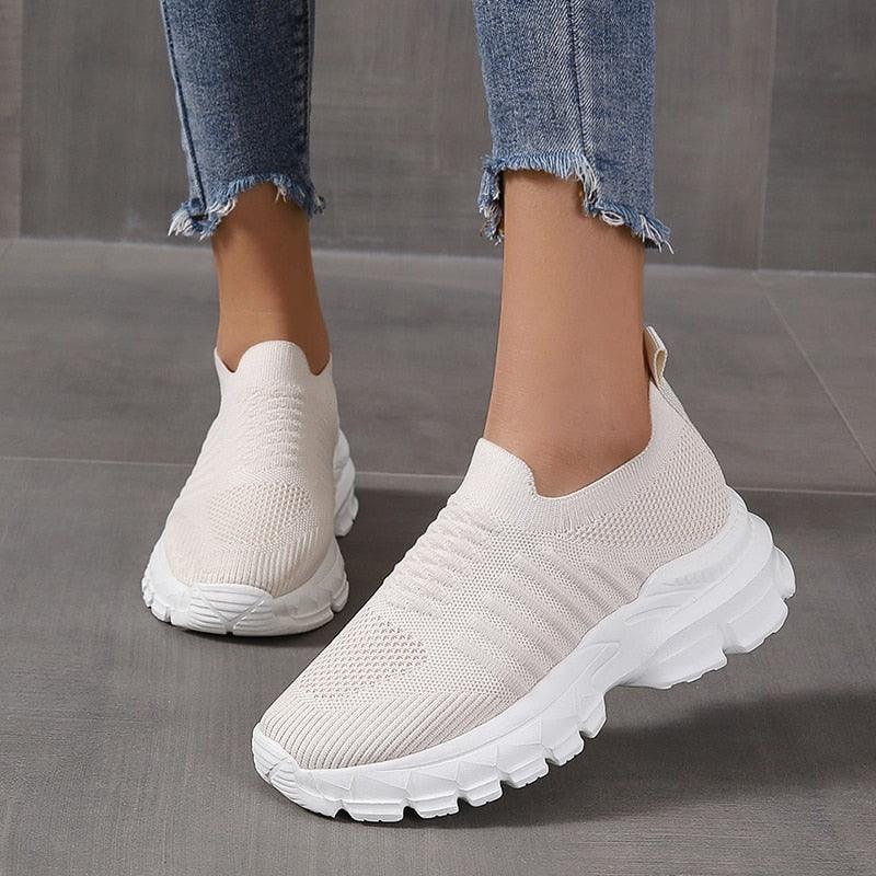Chaussures orthopédiques tricotées en maille pour femmes - Swerty Confort Orthopédique