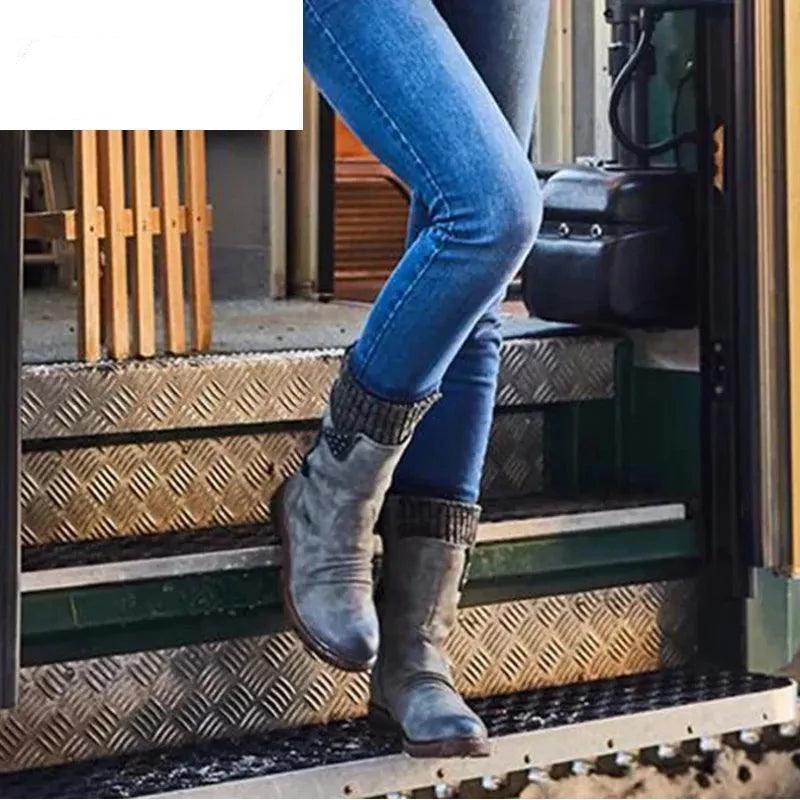 Bottes femmes de neige en daim Sckilly Confort Orthopédique