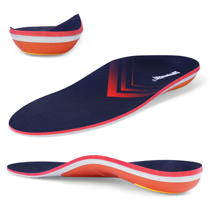 Collection Mode - Semelles orthopédiques pour soulagement de la fasciite – semelles bleu marine avec motif moderne et soutien ergonomique