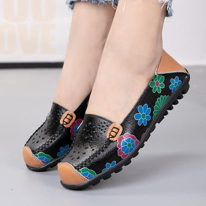 Chaussures orthopédiques en cuir fendu sans lacet pour Femmes - Orazia Confort Orthopédique