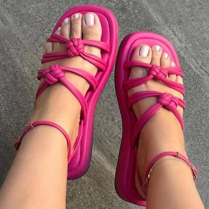 Sandales Style bohème pour été à talons plats pour femmes - Gio Confort Orthopédique