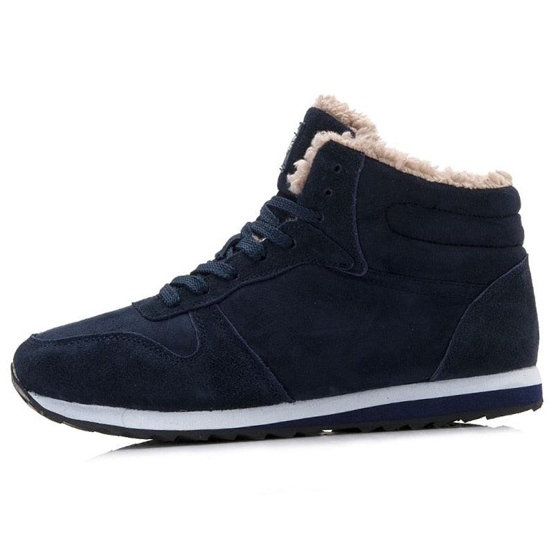 Chaussures  de sport en fourrure noir, bleu pour hommes et femmes - Zapatillas Confort Orthopédique
