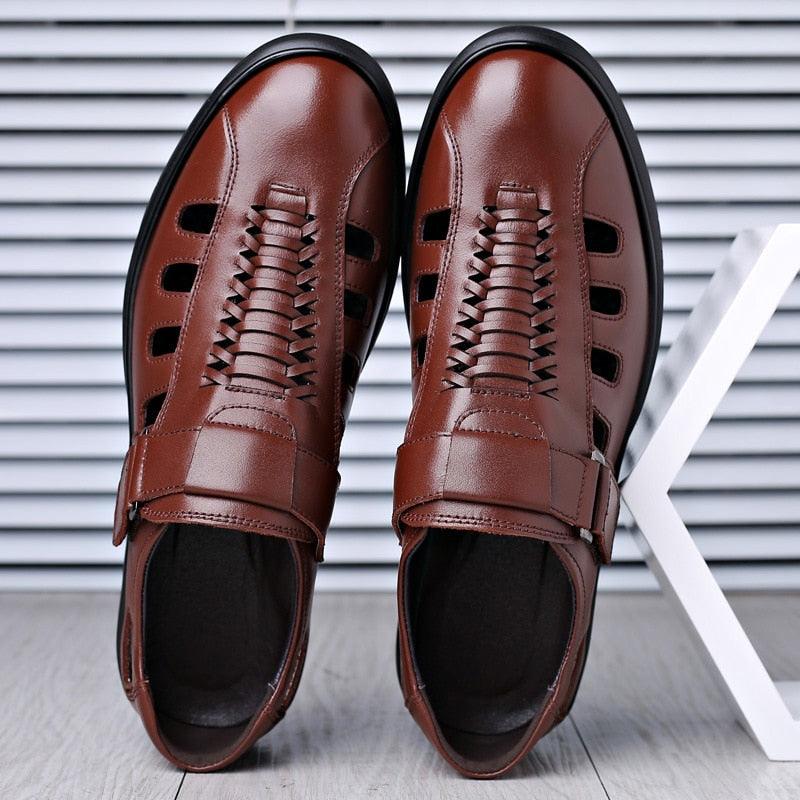 Sandales en cuir décontractées pour Hommes - Questy Confort Orthopédique